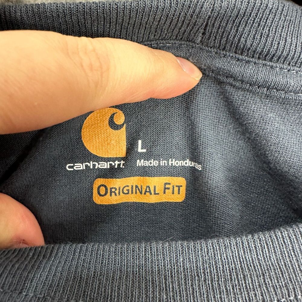 CARHARTT shirt mens large gray high visibility reflective safety long sleeve - Picture 4 of 6